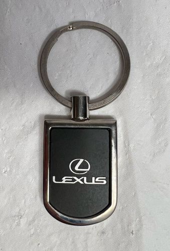 Lexus key chain pendant black enamel w/ white lettering original box