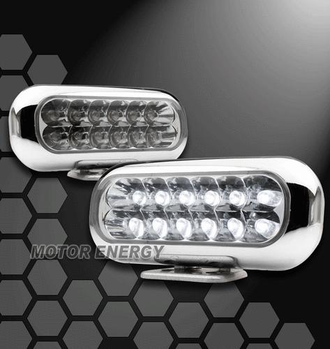 Universal bumper white led drl fog light lamp nissan pontiac scion subaru toyota