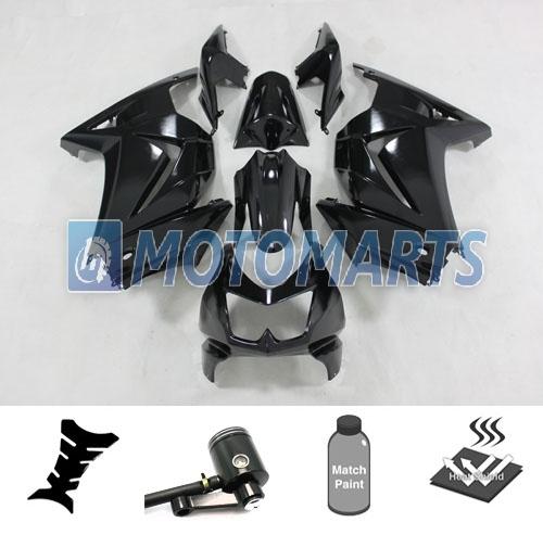 Bundle fairing w/ brake fluid pot for kawasaki ninja 250r ex250 08 09 10-12 lblk