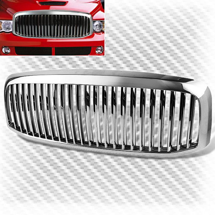 06-08 dodge ram chrome sport abs plastic grille hood grill replacement new set