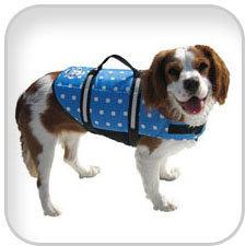 Paws aboard, des dog life jkt blu/polka xxs, bp1100 