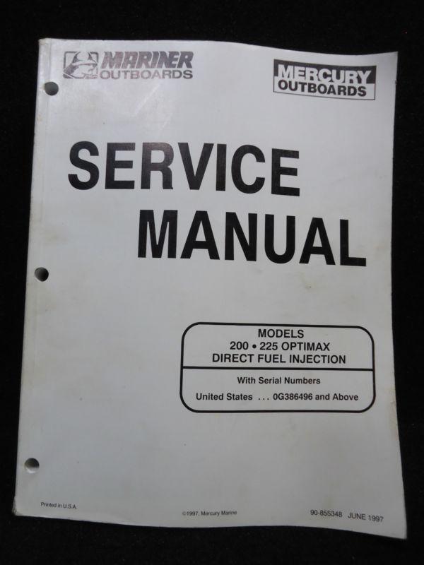 1997 mercury/mariner 200·225 optimax outboard service manual# 90-855348 boat