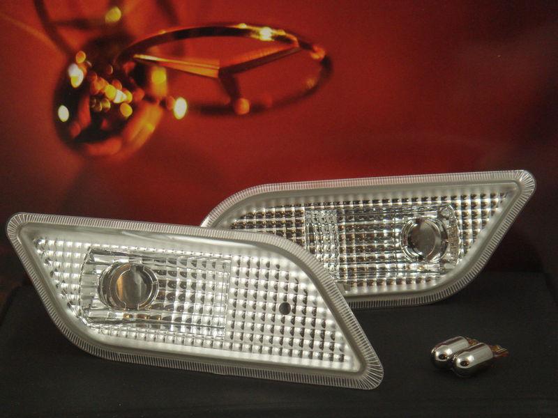 Mercedes benz 2010-12 e350 e550 coupe & cabriolet euro clear side marker+ bulbs