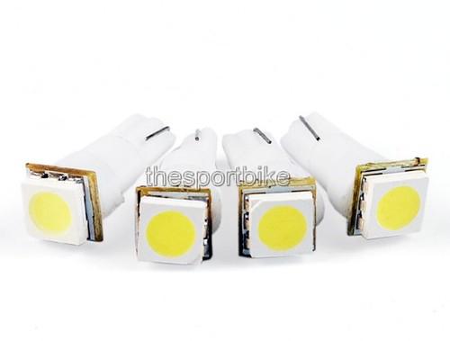 Brand new 4 x lamps 5050 smd led white wedge dashboard bulbs t5 70 73 74 286