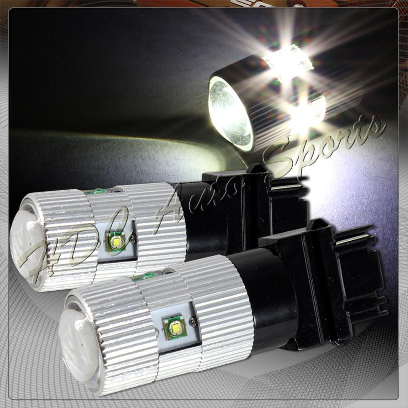 2x 3156 cree 5 white led 25w projector brake turn signal parking lamp light bulb