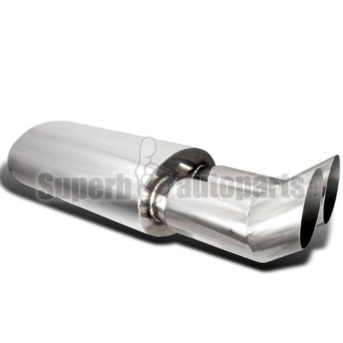 Universal 3" jdm hi-power dual tip dtm exhaust muffler