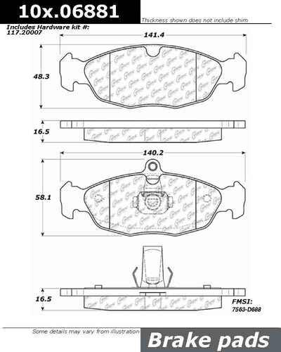 Centric 104.06881 brake pad or shoe, rear