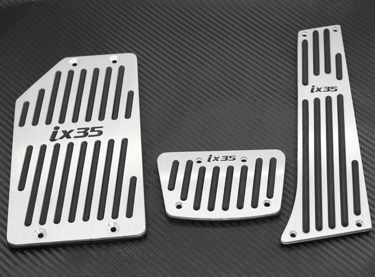 Aluminum fuel brake foot rest at pedals pads fit hyundai tucson ix35 2010-2013