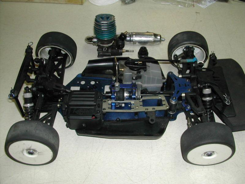 Kyosho inferno gt 1/8 on road nitro touring roller with a motor