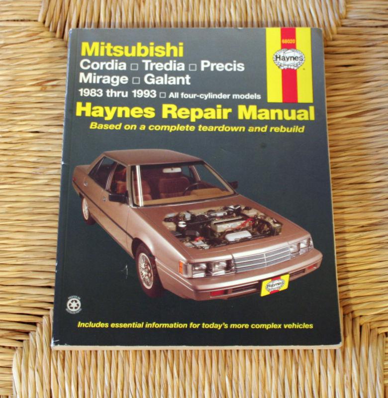 Haynes repair manual 68020 mitsubishi cordia tredia precis mirage galant 1983-93