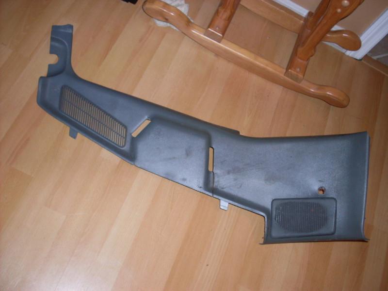 Pontiac fiero rear interior trim panel grey 1984 1985 1986 1987 1988 1989