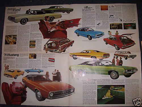 1971 ford mustang galaxie torino pinto dealer poster br