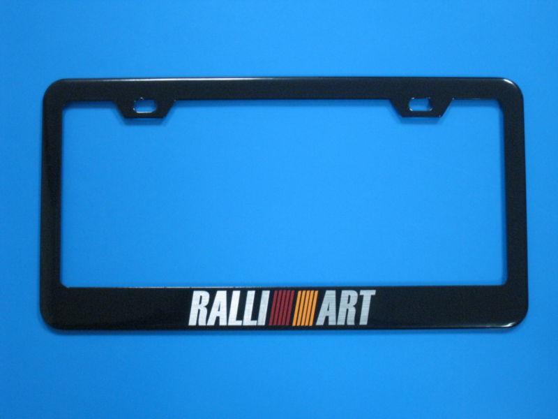 Mitsubishi "ralliart"lancer evo black license frame 1pc