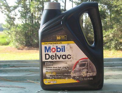 Mobil delvac elite synthetic blend technology 15w-40 diesel engine oil 1 gallon