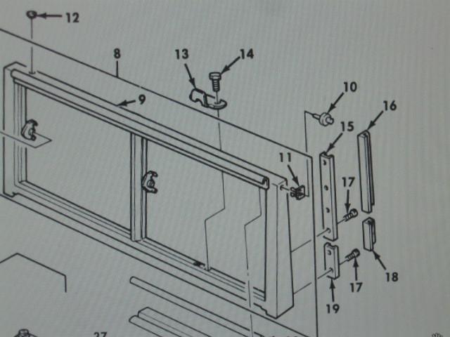 5 m809 5 ton windshield frame retainer 12356664 nos