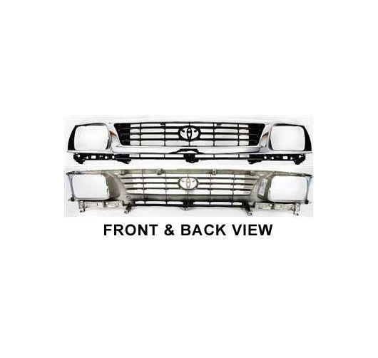 95-96 toyota tacoma 2wd front grille grill assembly new chrome frame new