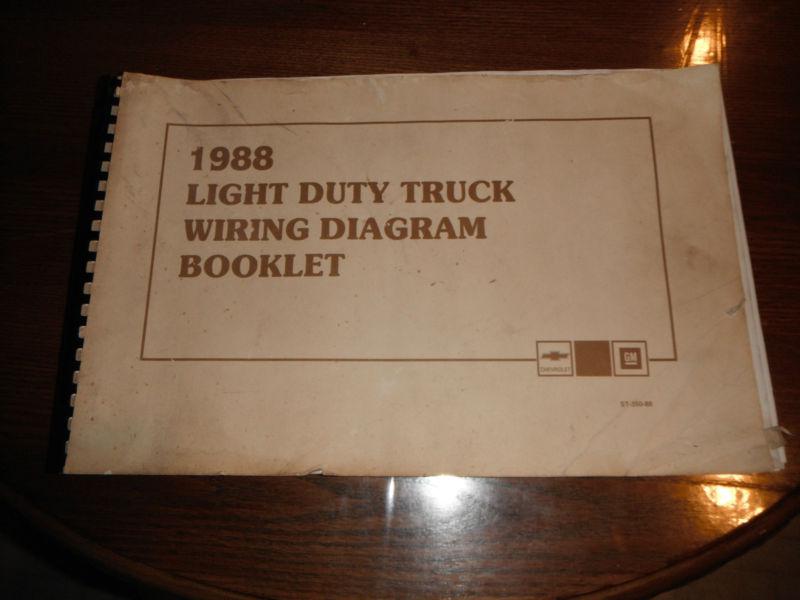 1988 chevrolet / gmc  light duty truck wiring diagram booklet