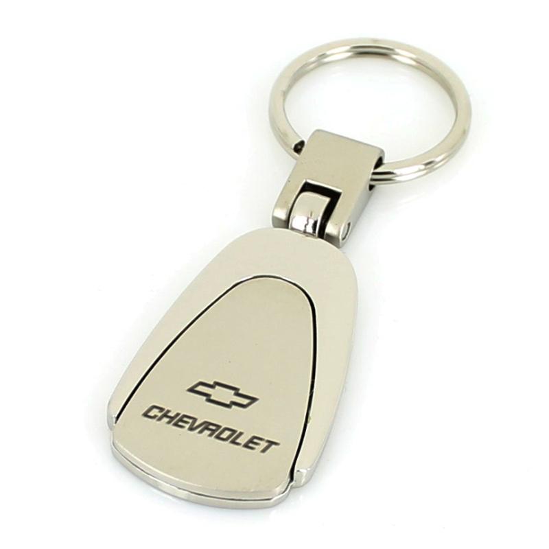 Chevy chrome tear drop keychain