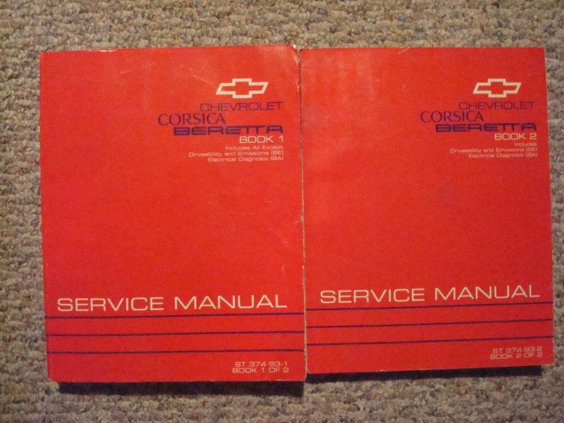 1993 chevrolet corsica/beretta factory service work shop repair manual book