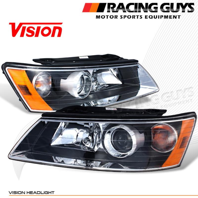 For 06 07 08 fit hyundai sonata projector headlight new left+right assembly