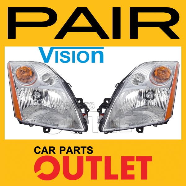 07-09 sentra 2.0l driver passenger side headlamp assembly left right lights pair