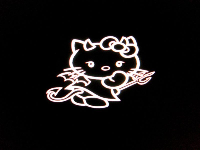 Hello  kitty devil car truck window sticker bumpersticker decal chick pink love