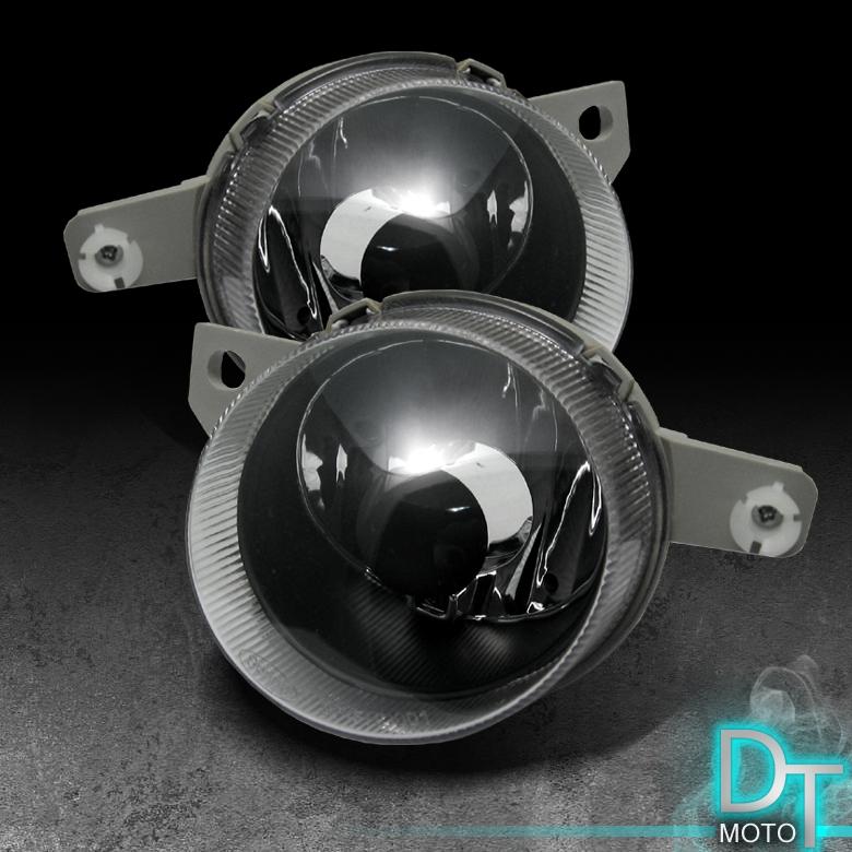 93-95 del sol jdm black bumper driving fog lights lamps left+right pair new sets