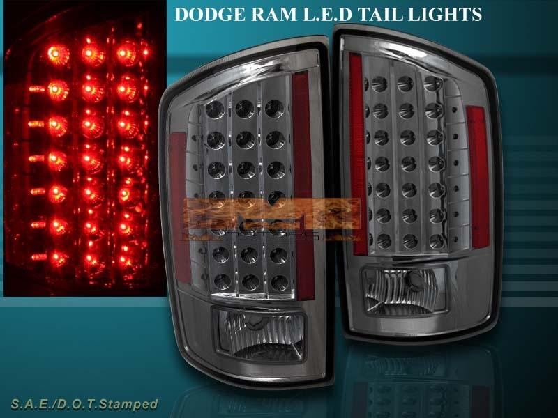 2007-2008 dodge ram 1500 2500 3500 truck led tail lights smoke