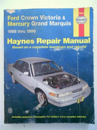 Haynes repair manual ford crown victoria mercury grand marquis 88-96 1563921936