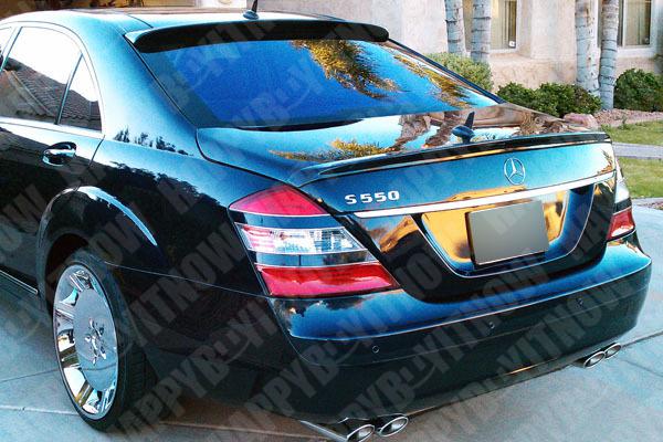 Combo painted mercedes benz s-class w221 l type roof & amg trunk spoiler 07-09