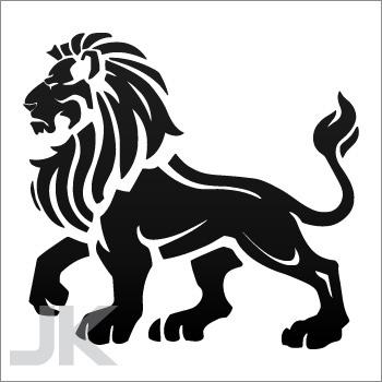 Decal stickers lion lions angry attack predator jungle wild cat 0502 ag93x