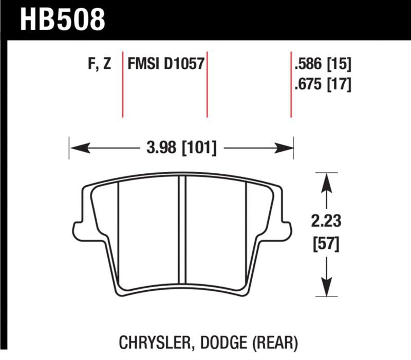 Hawk performance hb508f.586 disc brake pad