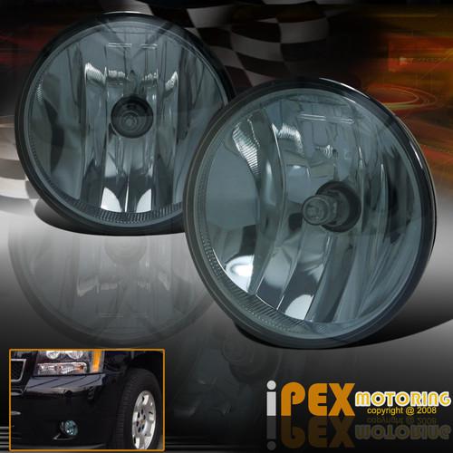 07-12 chevy suburban avalanche tahoe smoke bumper fog lights lamp w/bulbs,switch