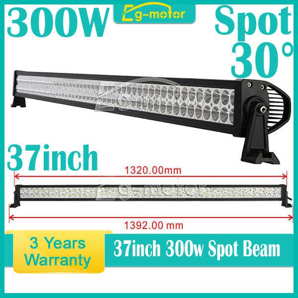 52 inch 300w 100 x 3w spot beam work light bar car offroad truck boat heavy duty