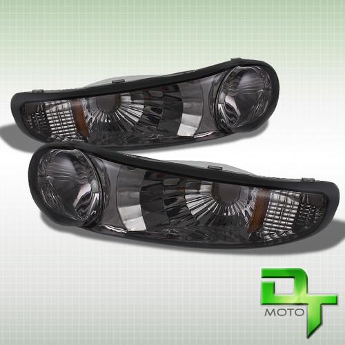 Smoked 00-06 gmc sierra/yukon denali bumper signal lamps lights left+right pair