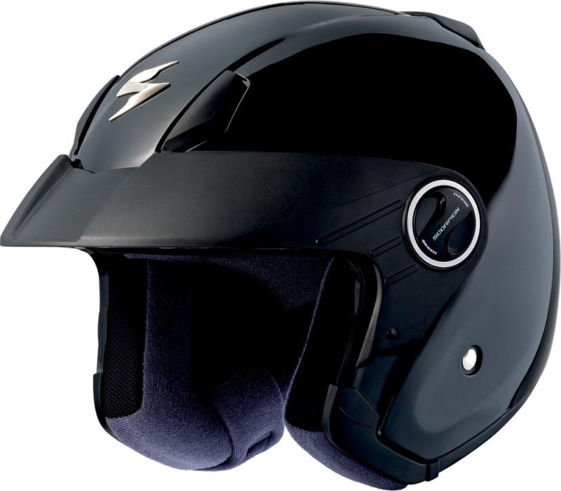 Scorpion exo-250 3/4 street helmet - solid black - md