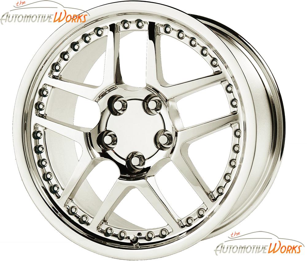 1 - 17x8.5 replica corvette zo6 m/s 5x120.65 5x4.75 +15mm chrome wheel inch 17"