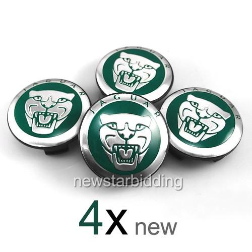 4x good 59mm jaguar green emblem wheel center caps s type x type xk xf xj8 xk8