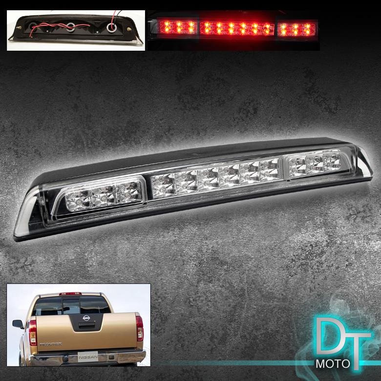 04-08 titan 05-07 frontier clear full led 3rd third brake tail light lamp new