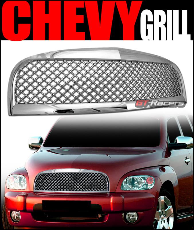 Chrome luxury mesh front hood upper bumper grill grille abs 2006-2010 chevy hhr