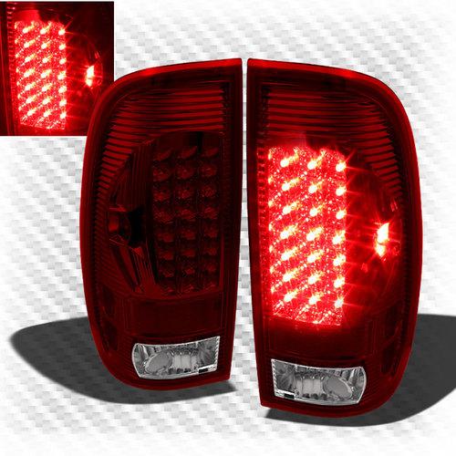 99-07 ford f-250 f-350 f-450 super duty styleside led tail lights brake pair set