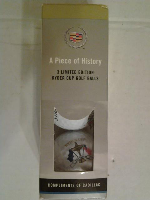 Cadillac escalade ext cts  ryder cup strata  3 golf balls - nib