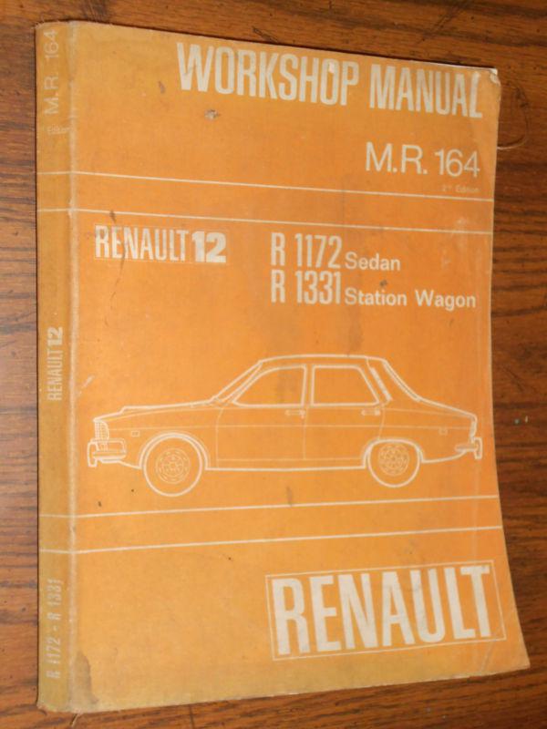 1971 renault 12 shop manual / original service book