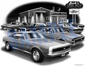 Camaro 1967 muscle car auto art print   ** free usa shipping **