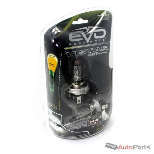 (2) vistas white h4 car-truck headlight headlamp bulbs 4500k dot approved