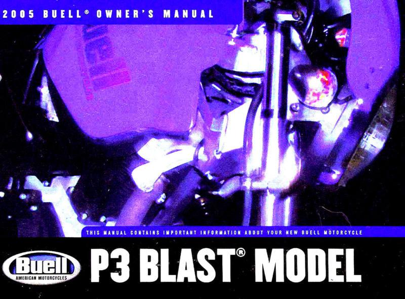 2005 buell p3 blast motorcycle owners manual -buell p3 blast-buell p3 blast