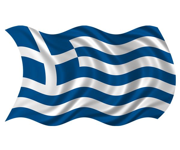 Greece waving flag decal 5"x3" greek vinyl car window bumper sticker zu1