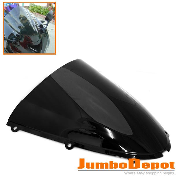 Motorcycle black wind shield wind screen hot for kawasaki zx 6r 636 2005 06-2008