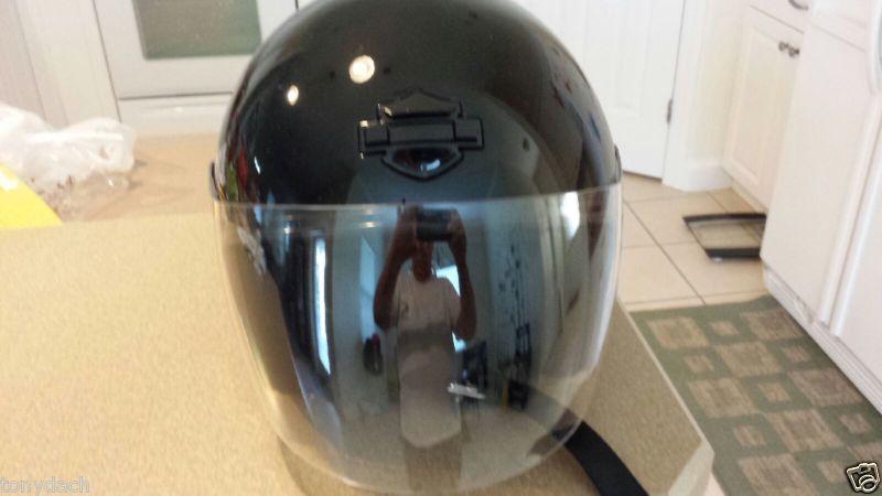 Harley davidson man's black 3/4 helmet
