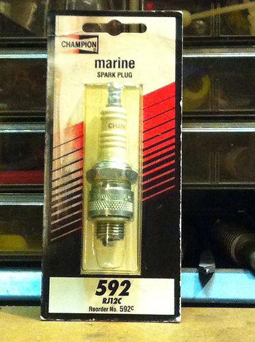 1983 champion marine spark plug 592 rj12c reorder no 592c motor boat lawn mowers